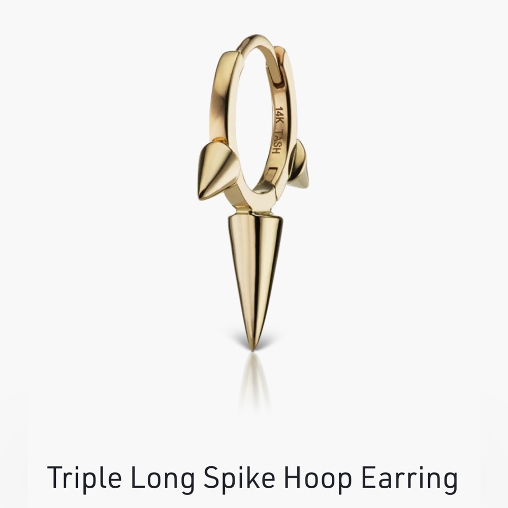 Maria Tash Jewelry. Triple Long Spike Hoop Earring
